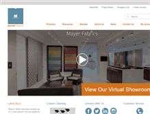Tablet Screenshot of mayerfabrics.com